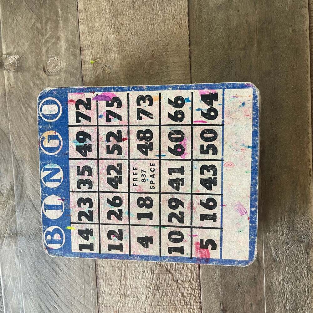 Vintage Whitman Blue Paper Bingo Game Cards